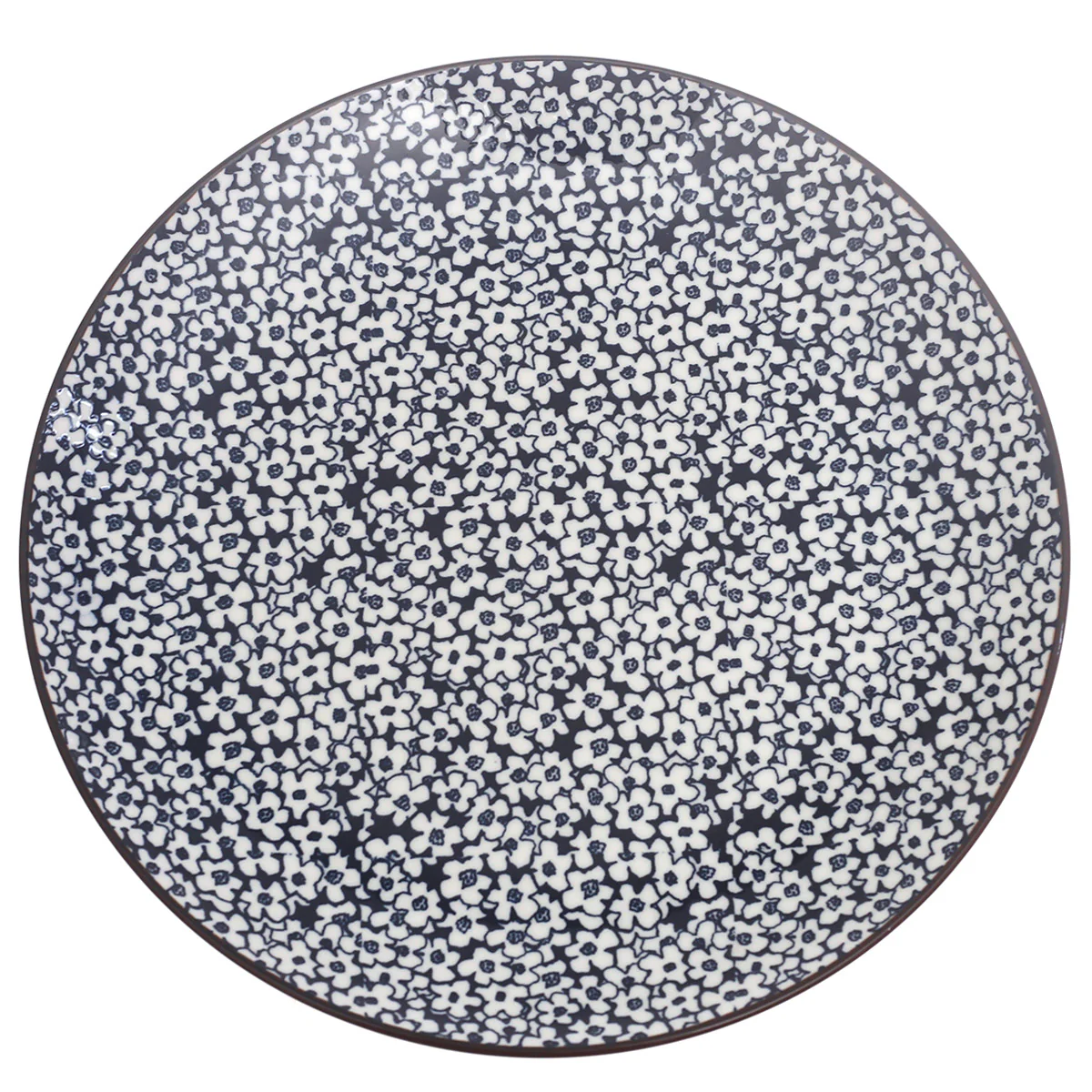 Blue & Yellow Geometric Dinner Plate – 10.5 Inch Ceramic Plate - Image 2