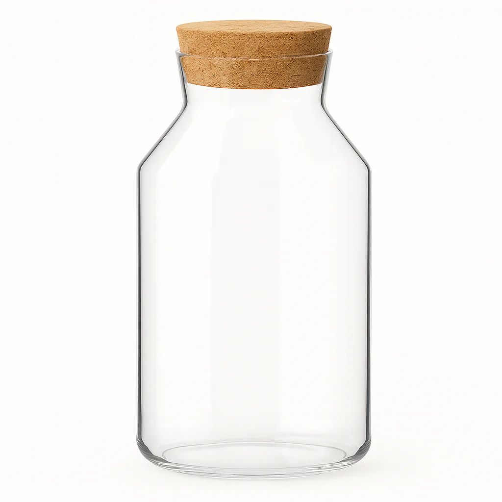 Borosilicate Glass Jar 800ml – Airtight Storage Container with Cork Lid - Image 2