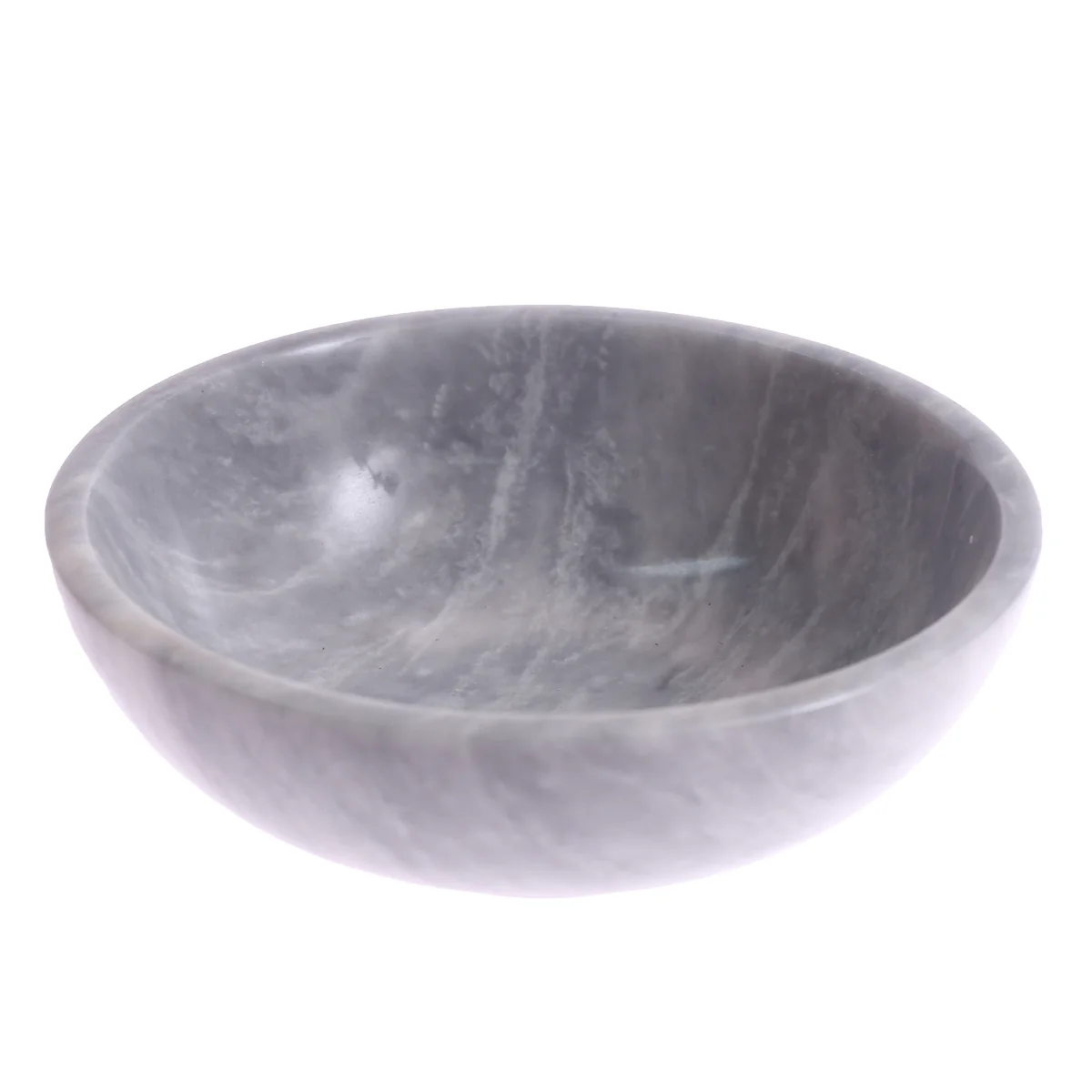 BOWL 9X9X3.MARBLE.BLACK GREY