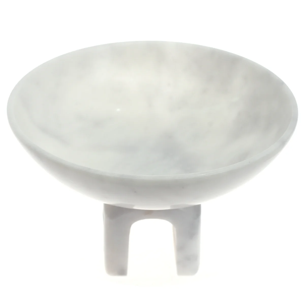 BOWL WITH LEG 9X9X5(White Marble Polish) - Image 2