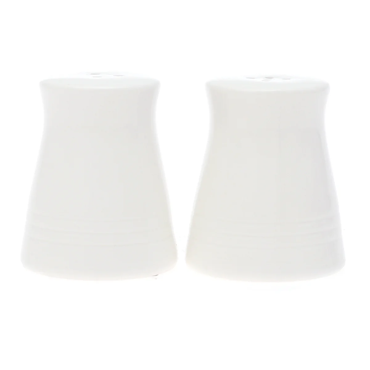 Brilliant 2 Pcs Salt & Pepper Set – Elegant White Ceramic Shakers