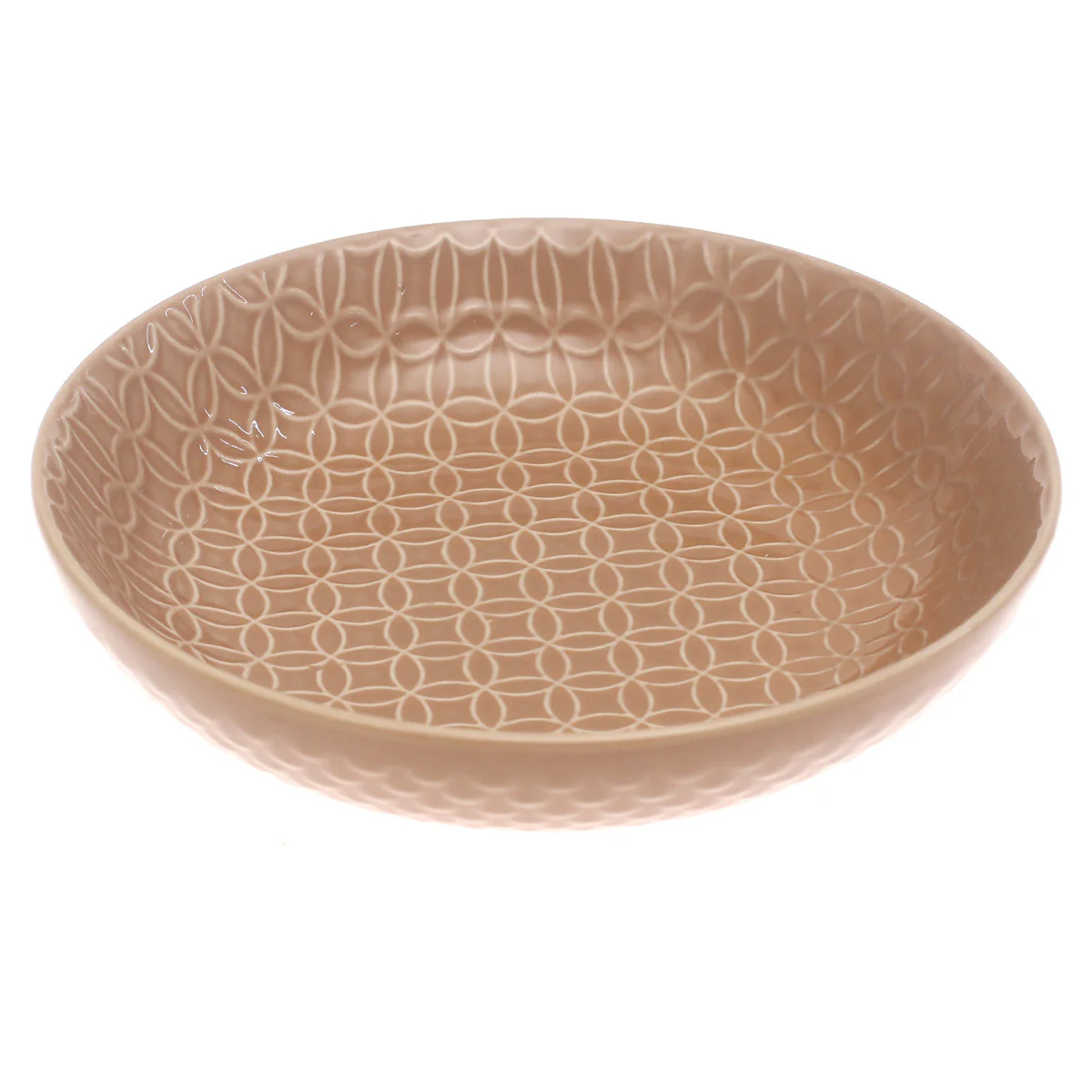 Brown Ceramic Deep Plate – 9 Inch Textured Rustic Serving Plate - Image 2
