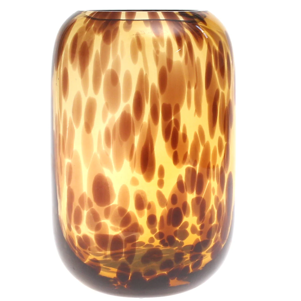 Brown Dotted Glass Vase | Tortoise Pattern Décor Pakistan | Modern Home Accent - Image 2