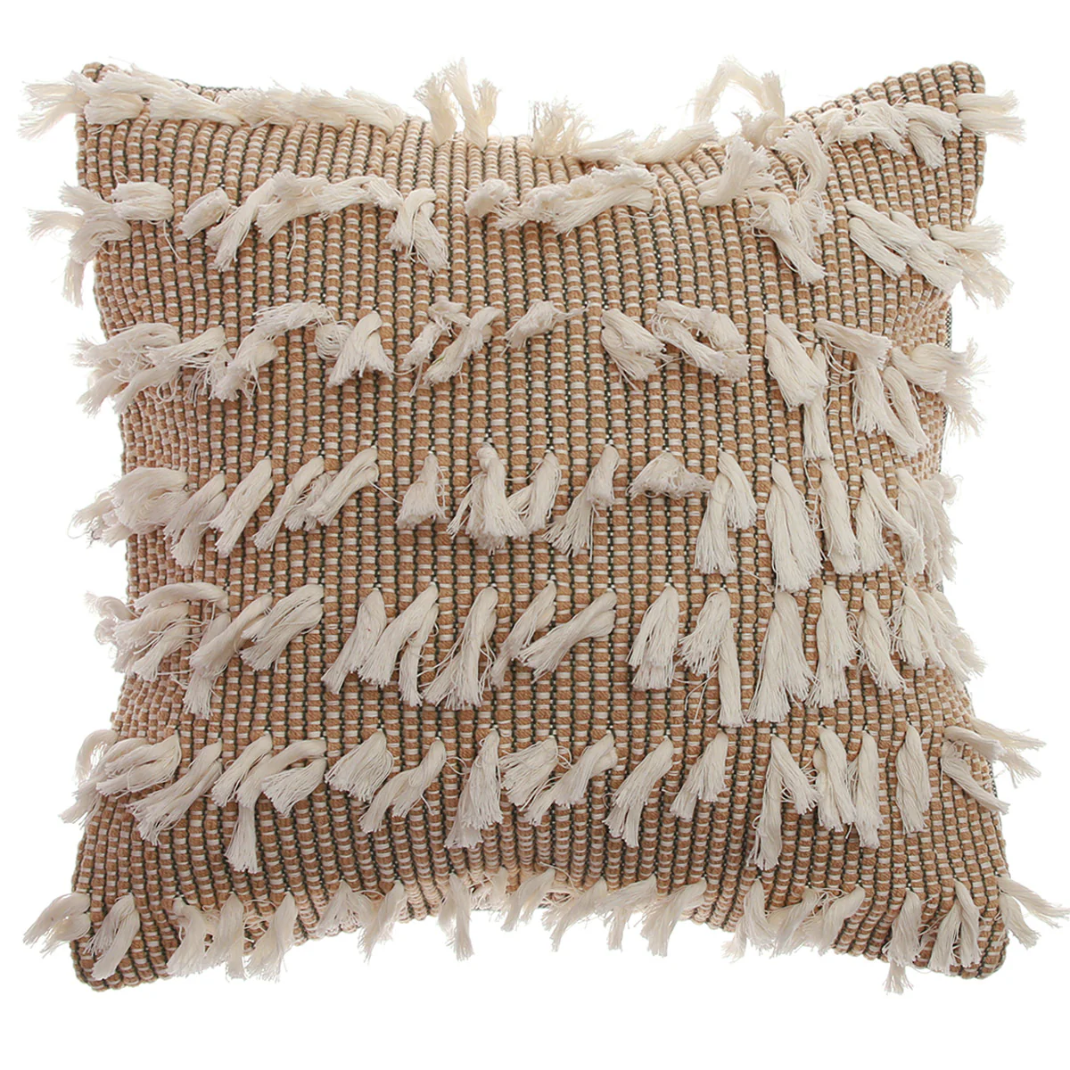 Brown Tassel Cushion Cover 20x20 - Image 2