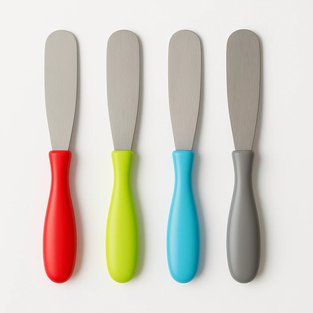 Butter Knife Set – 6-Piece Stainless Steel Spreaders with Colorful Handles - Image 2