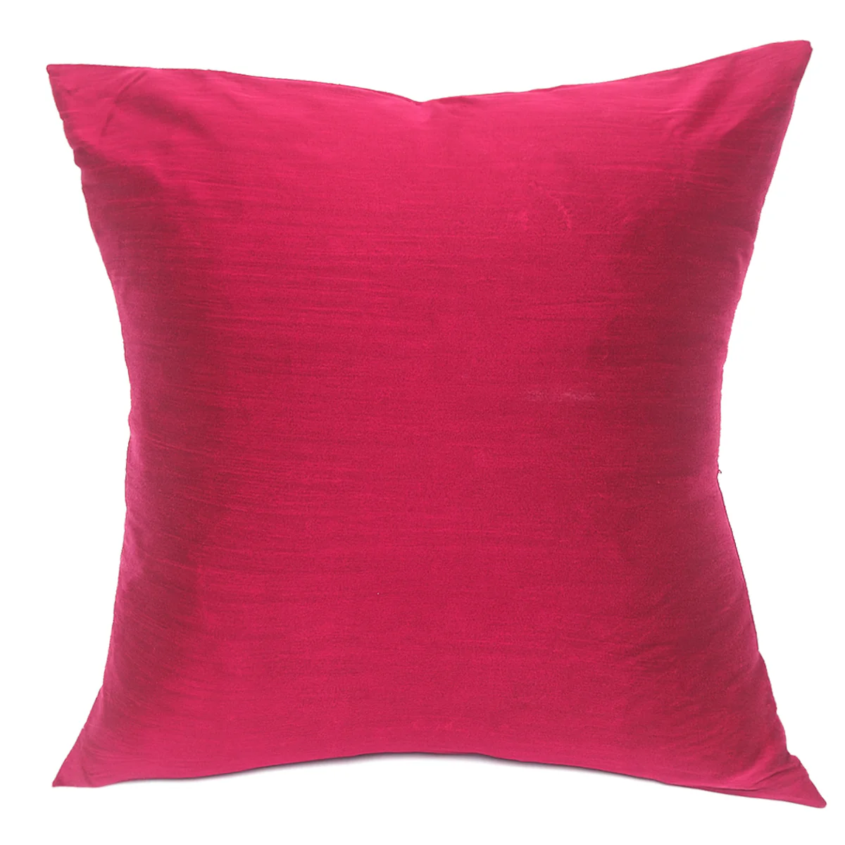 Buy 1 Get 1 Free Pink Cotton Silk Cushion Cover 18x18 – Elegant Plain Decorative Throw Pillow for Sofa, Bed & Living Room - Image 2
