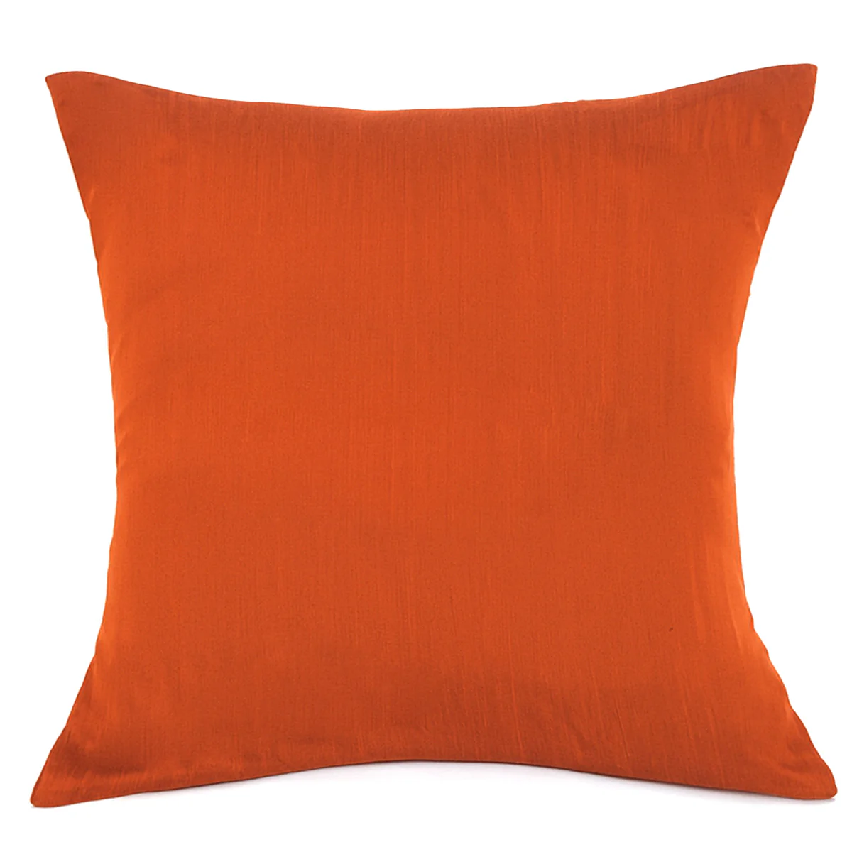 Buy 1 Get 1 Free Rust Cotton Silk Cushion Cover 18x18 – Elegant Plain Decorative Throw Pillow for Sofa, Bed & Living Room - Image 2