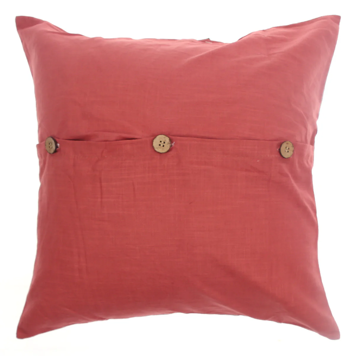 Buy 1 Get 1 Free Shalimar Buta Cushion Cover 18x18 – Traditional Floral Red Cotton Throw Pillow Cover (Copy) - Image 4
