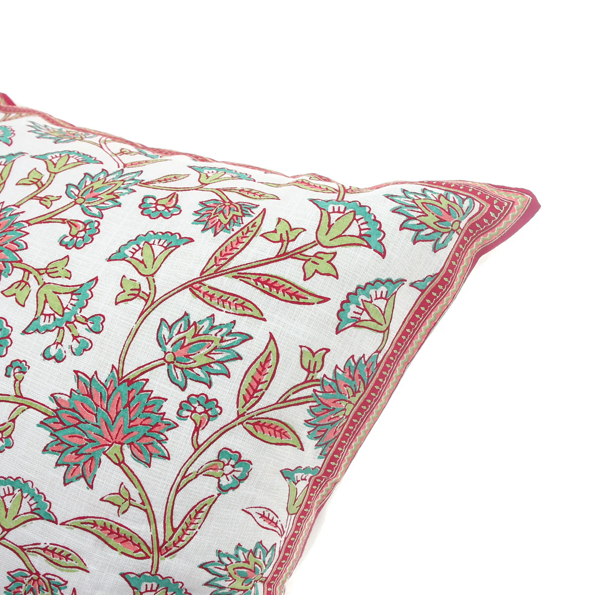 Gul Floral Cotton Cushion Cover – 18x18 Inch Decorative Throw Pillow Cover - Image 3