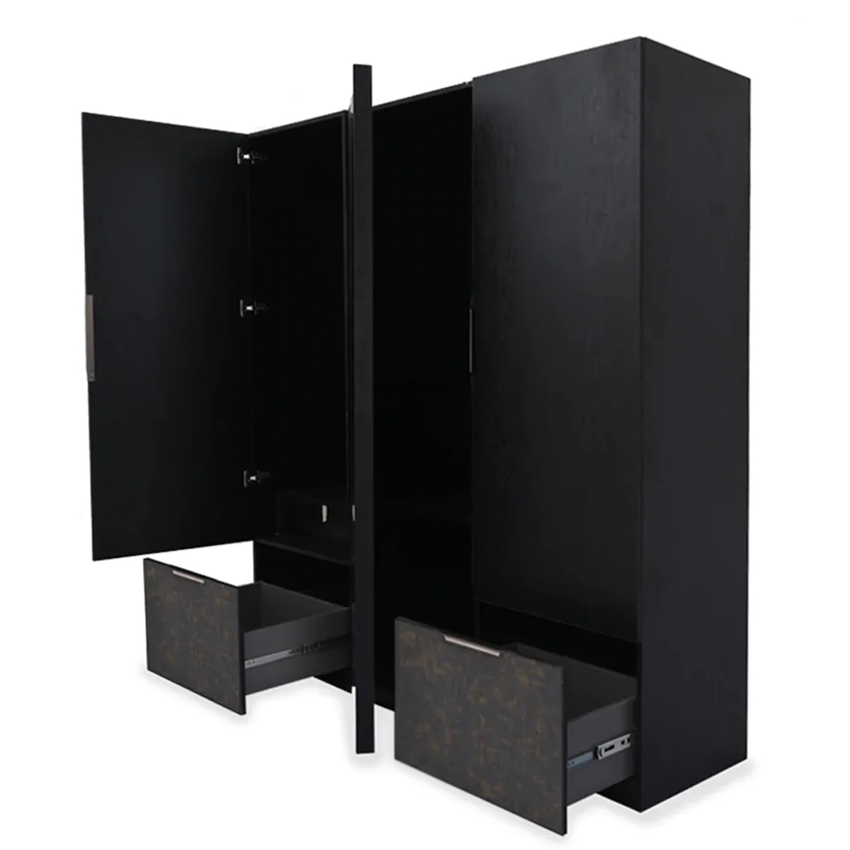 Carter 3 Door Wardrobe Black+2009 - Image 3