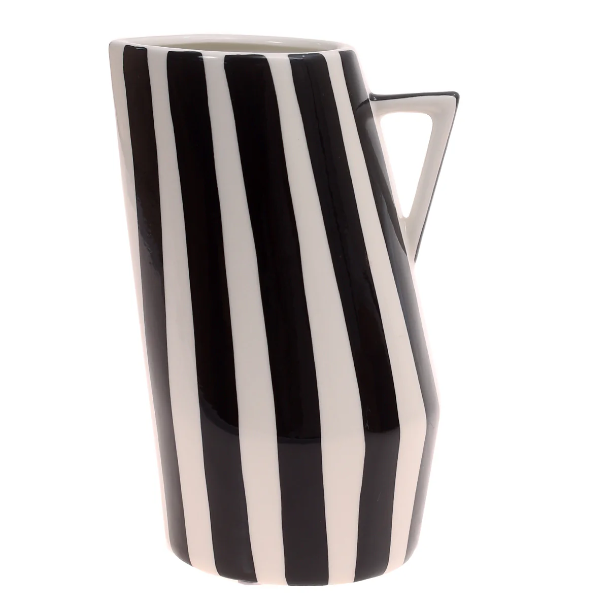 [] Ceramic Jug Vase S Black & White 4.67X4.67X8Inch CH-041 - Image 2