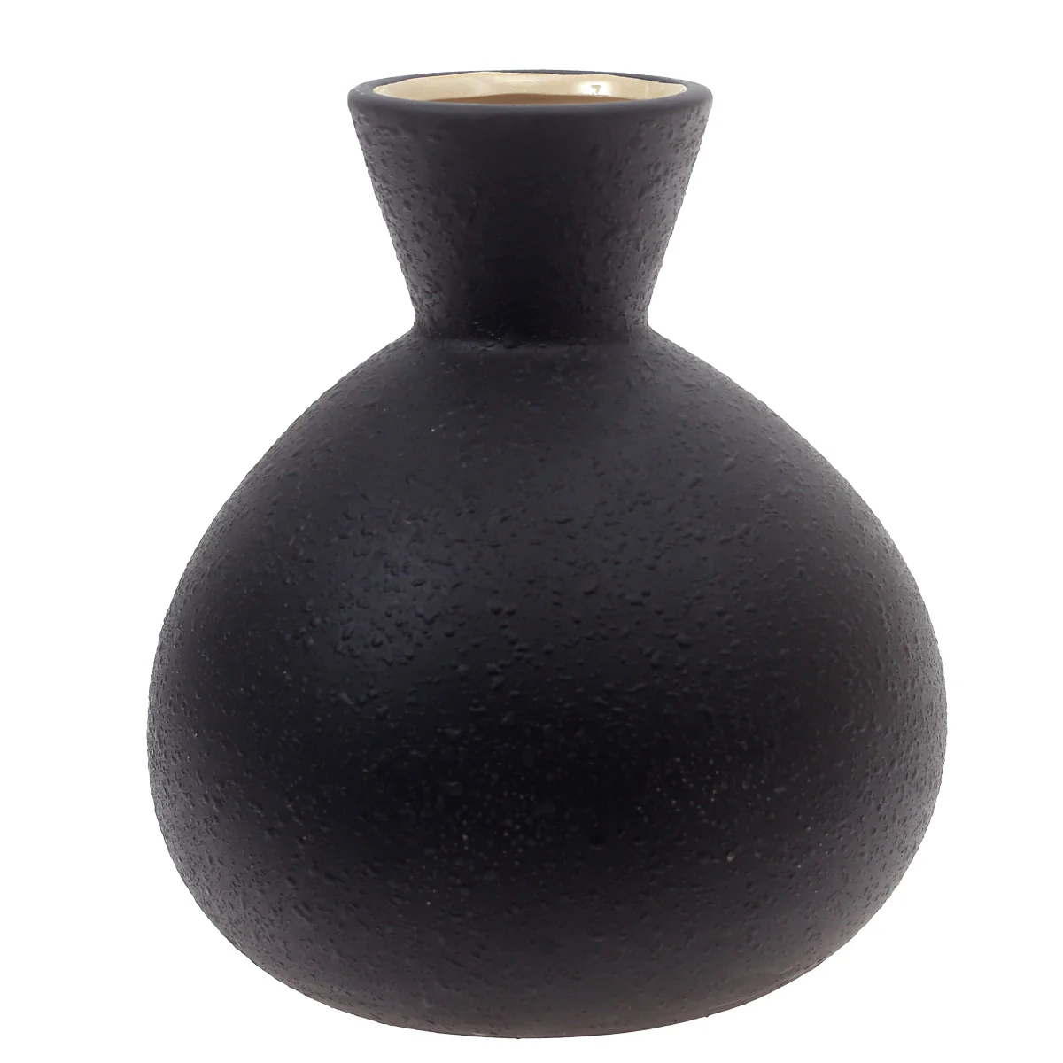 Ceramic Vase L Black 8.5 X 8.5 X 9.5 Inch TYX-007 - Image 2