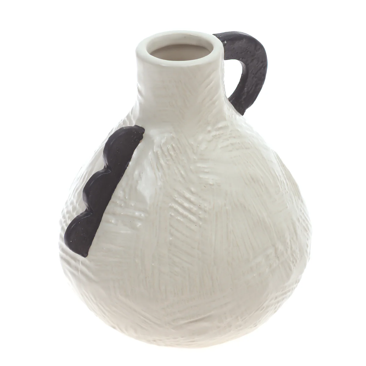 Ceramic Vase S Beige & Black 6.17 X 6.17 X 7 Inch TYX-045 - Image 2