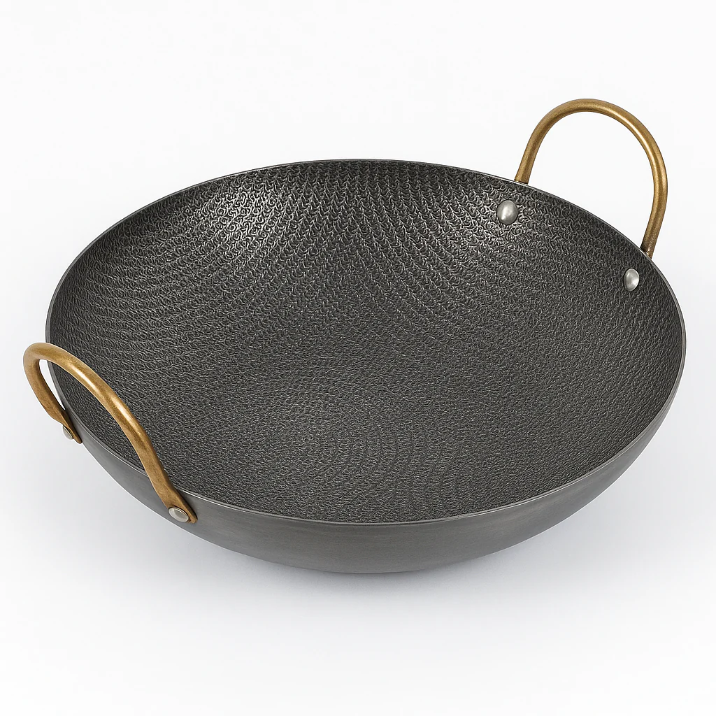Chef Wok with Spider Coat – Textured Non-Stick Stainless Steel Wok with Dual Handles (Available in 8 inch, 9 inch & 10 inch) - Image 3