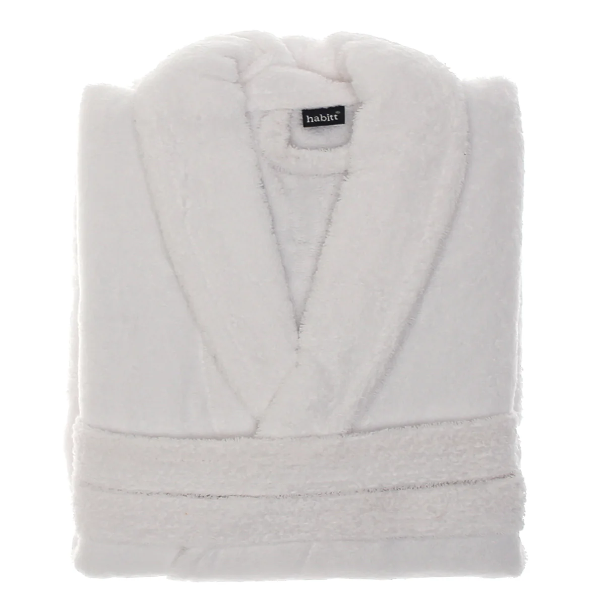 Classic White Bathrobe – 450 GSM, Small Size - Image 2