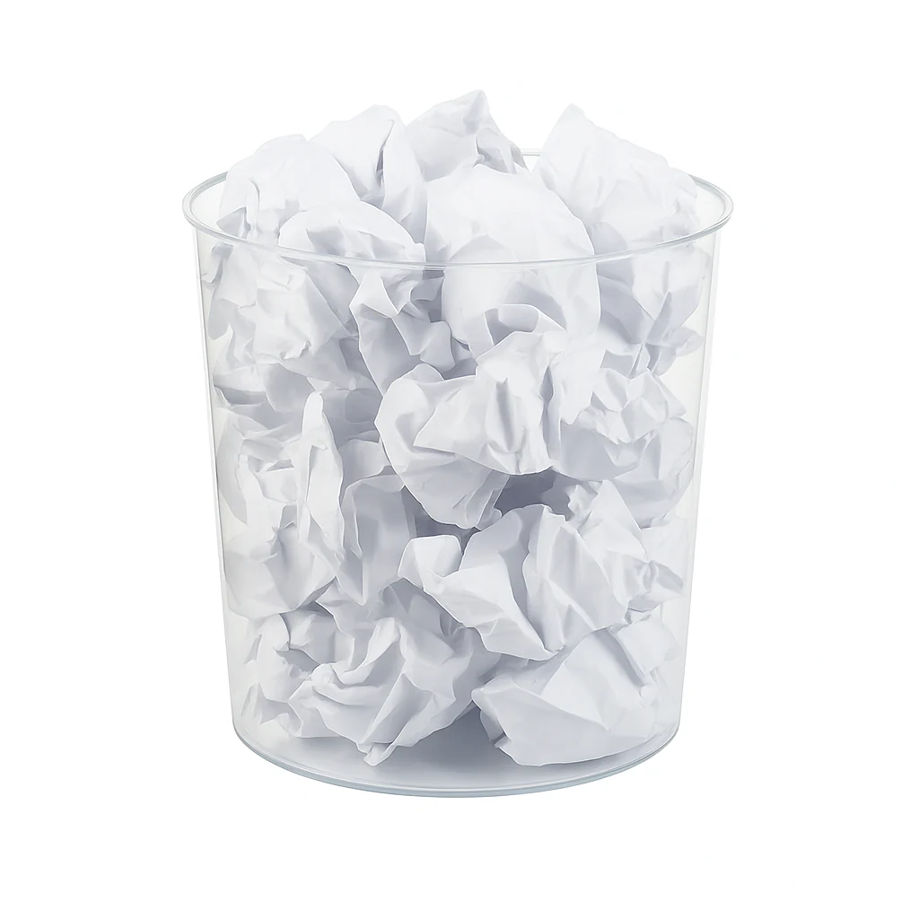 Clear Acrylic Small Waste Paper Bin – Transparent Desk & Office Trash Can, Stylish Acrylic Indoor Dustbin