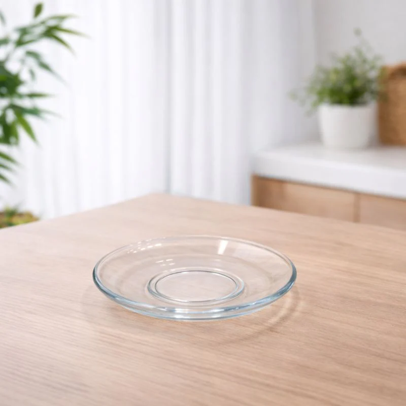 Clear Glass Side Plate Set (6 Pieces)