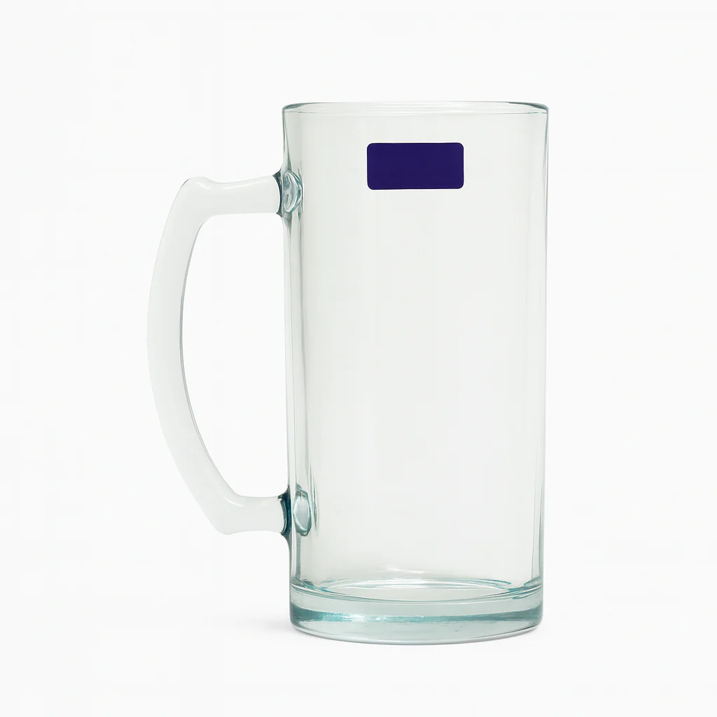 Clear Heavy-Base Glass Juice Mug 400 ml with Handle – Set of 6 | Durable Everyday Drinkware for Home & Café - Image 3