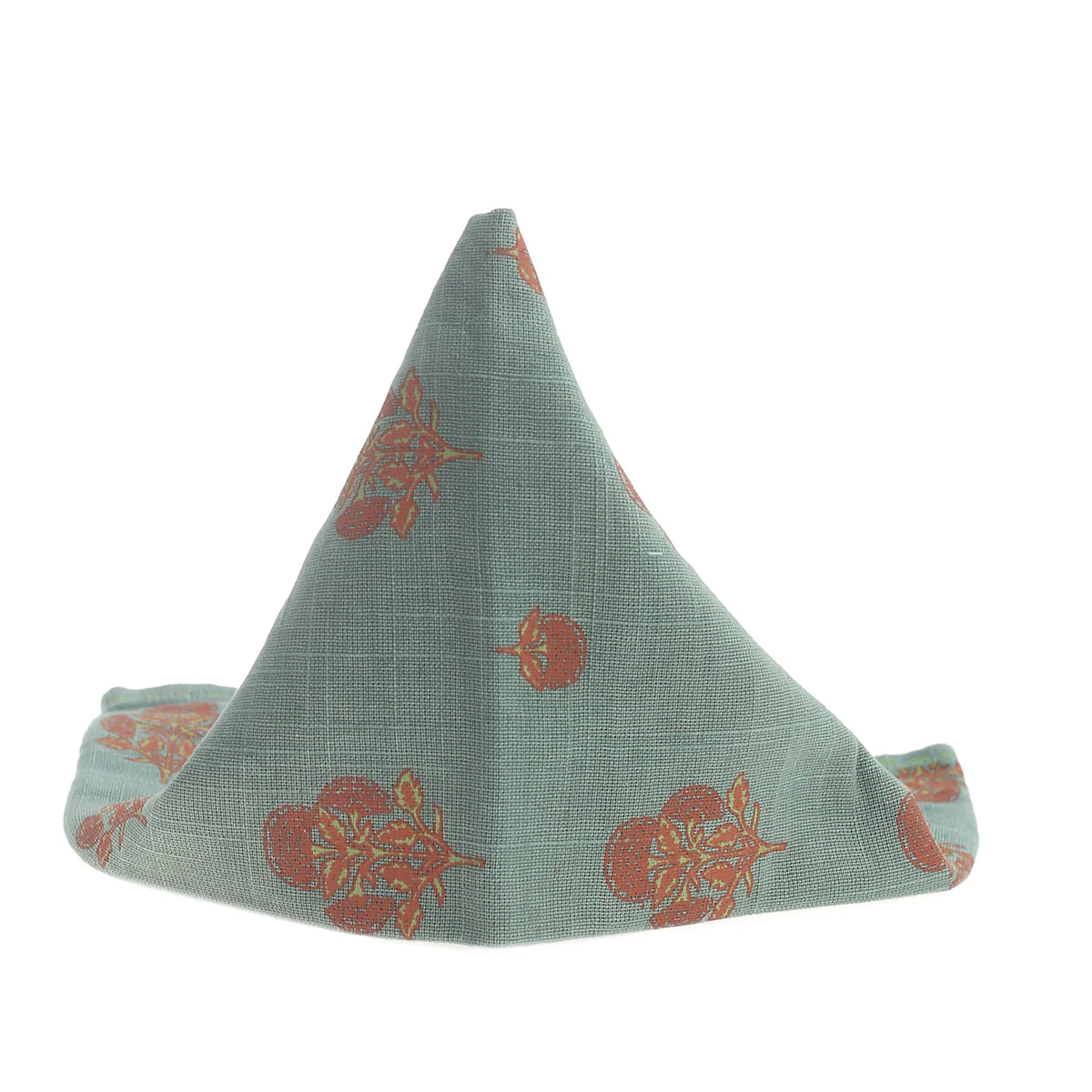 Coral Buta Cotton Napkin Set of 2 – Handcrafted 100% Cotton Dinner Napkins - Image 2