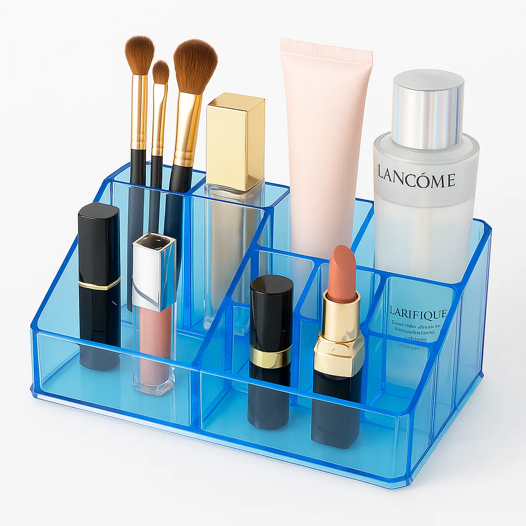 Cosmetic Organizer Box – Multi-Compartment Makeup Storage Holder