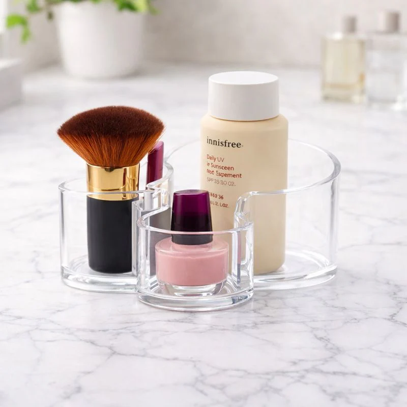 Cosmetic Organizer – Clear Makeup & Brush Storage Holder