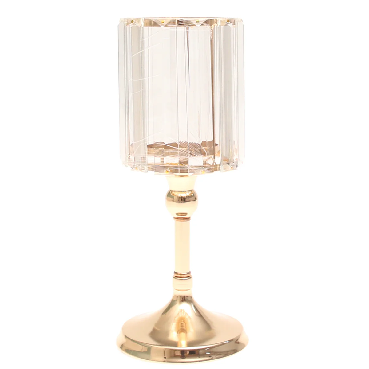 Crystal Gold Pillar Candle Holder - Image 2