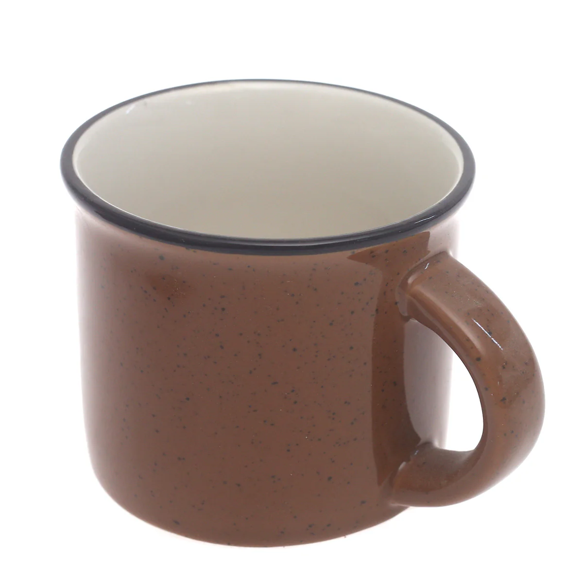 Dark Brown Speckled Ceramic Mug – 3 × 3 Inch Rustic Tea & Coffee Mug - Image 2