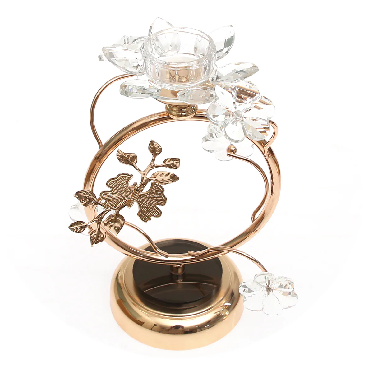 Decorative Gold Crystal Dinner Candle Holder | Luxury Table Décor Pakistan | Elegant Candle Stand - Image 2