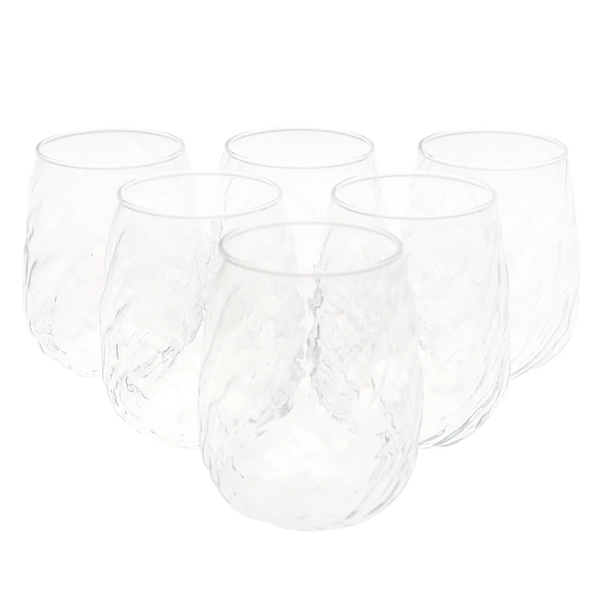 Diamond Tumbler Glass – 490 ml Clear Drinking Glass Set of 6 - Image 2