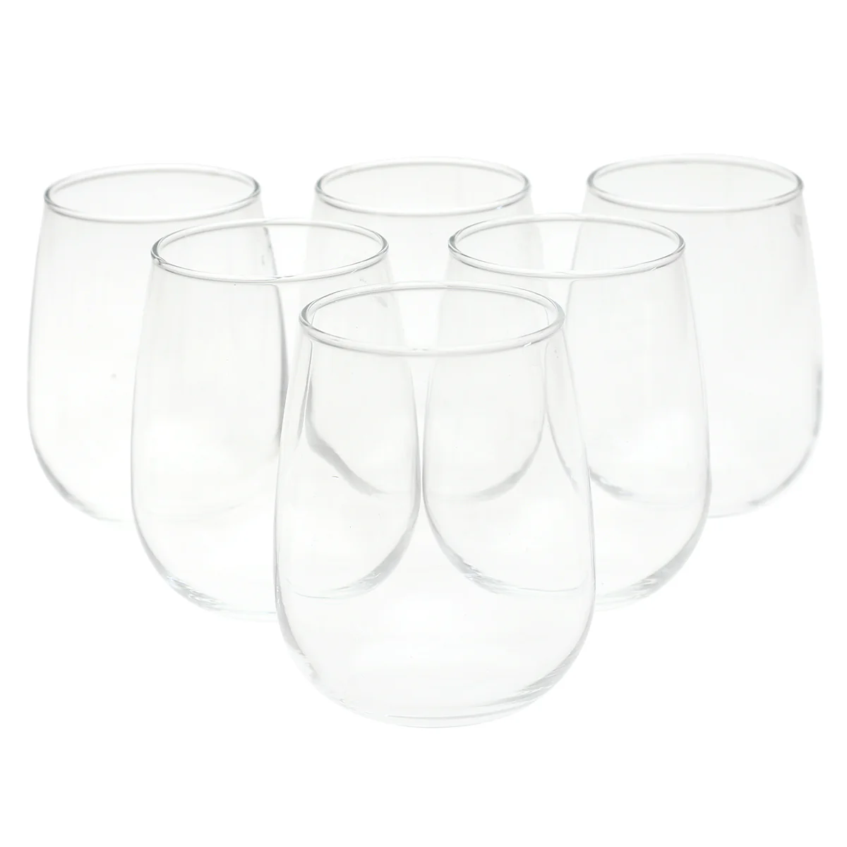 Diamond Tumbler Glass – 490 ml Clear Drinking Glass Set of 6