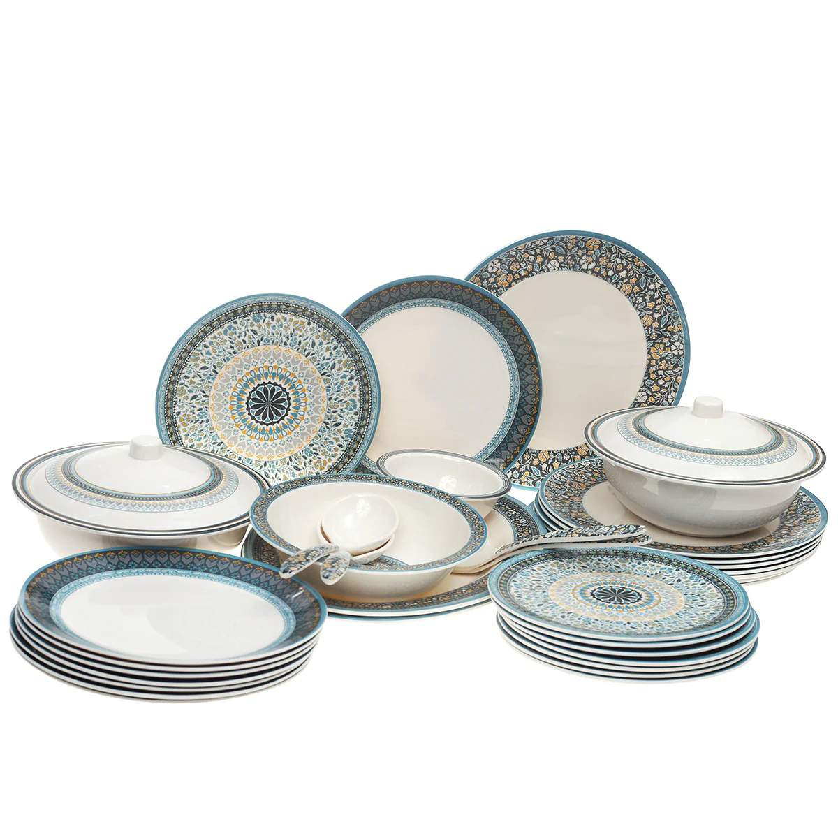 Dinner Set Blue Mosaic - Image 3
