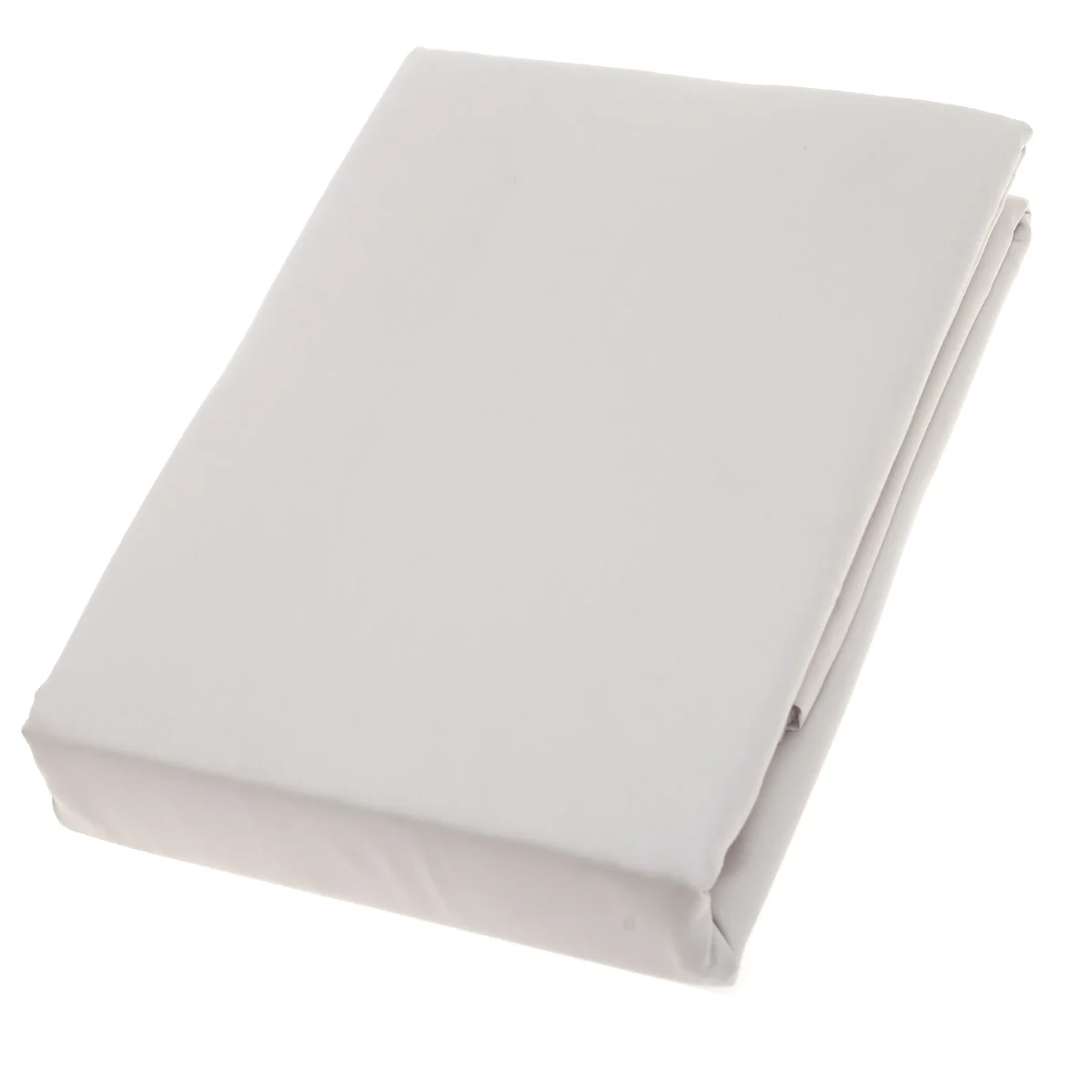 Double Bed Sheet Satin Light Grey 96X102" Dyed