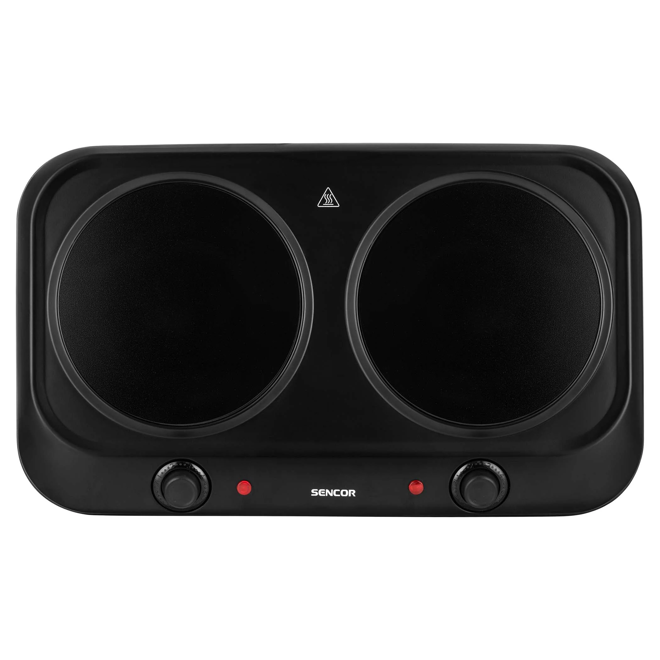 Double Infrared Cooking Plate SCP2263BK 2400W with Dual Glass Ceramic Hotplates – Compact Electric Cooker - Image 2