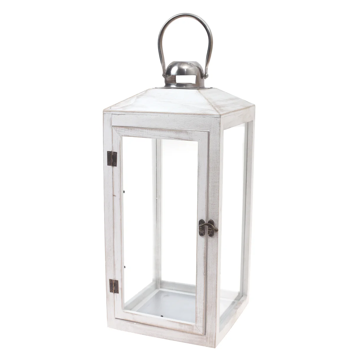 Floor Lantern White 6.2 X 6.2 X 16.8 Inch WL-007