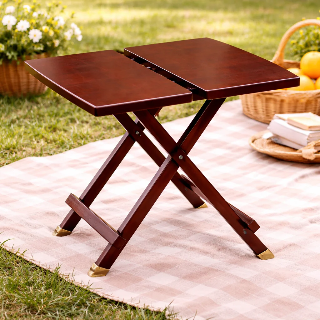 Foldable Plastic Tea Table – Portable Coffee Table in Grey, Beige, Coffee & White Finish