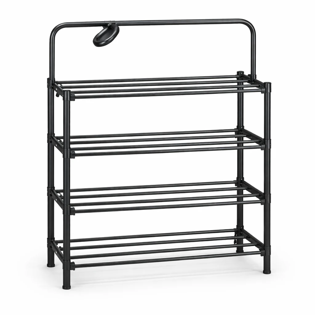 Foldable Shoe Rack with Wall Hanging – 4 Tier / 5 Tier Space Saving Shoe Organizer - Image 3