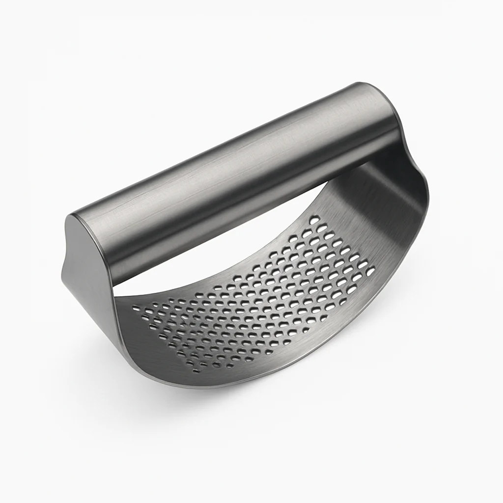 Garlic Press with Stainless Steel Handle – Durable & Easy to Use Kitchen Tool - Image 2