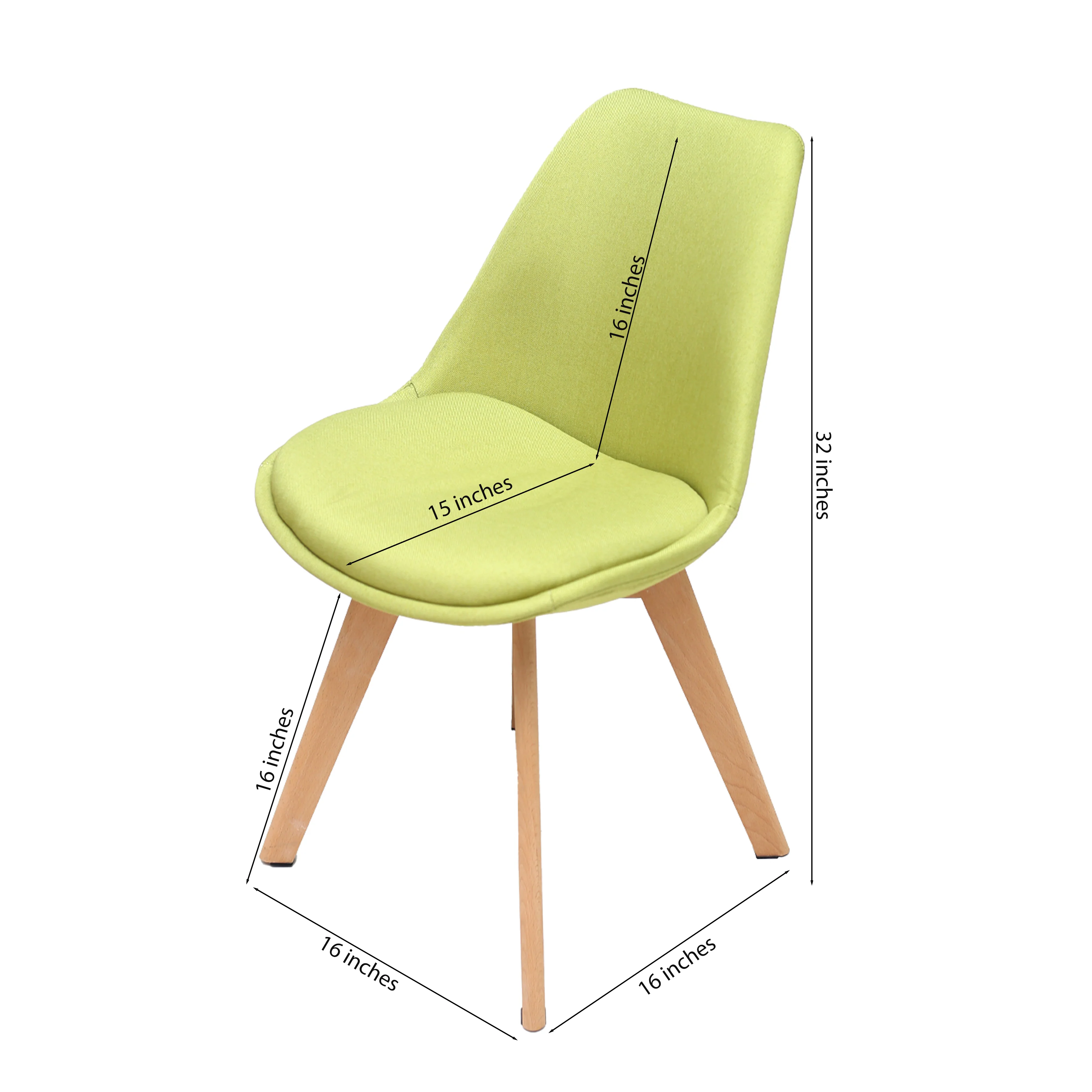 Gigma Light Green W/Fabric Chair - Image 3