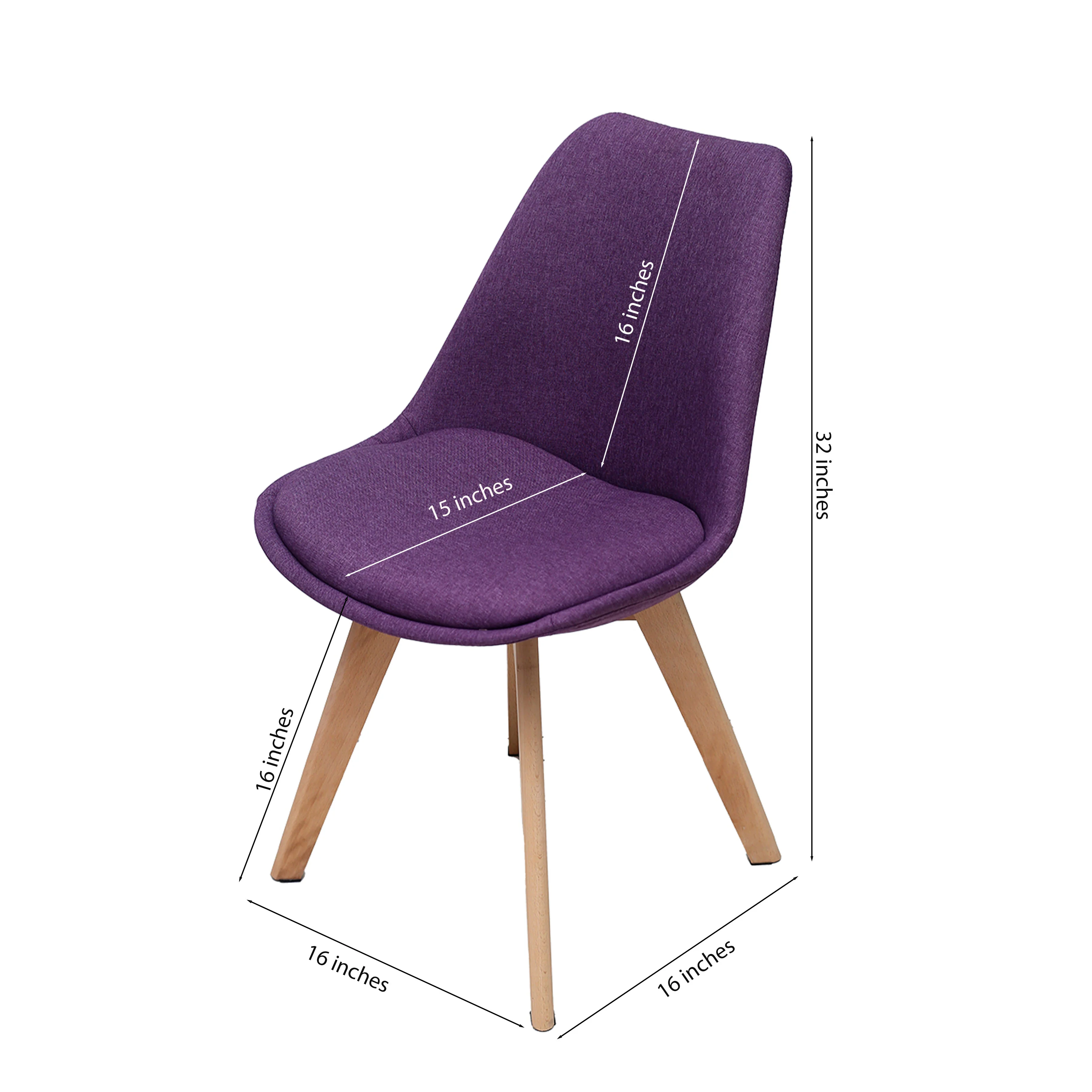 Gigma Purple W/Fabric Chair - Image 4