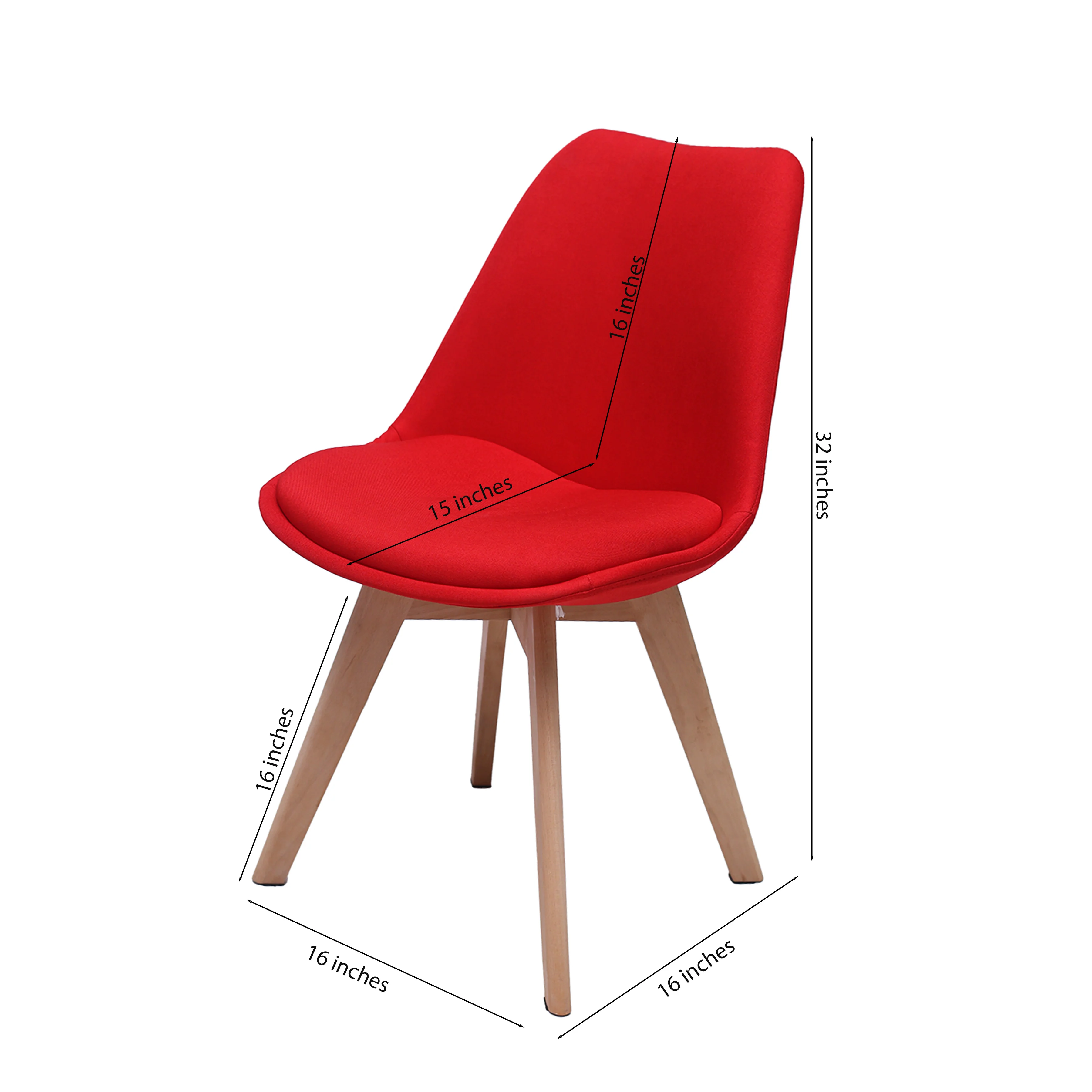 Gigma Red W/Fabric Chair - Image 4