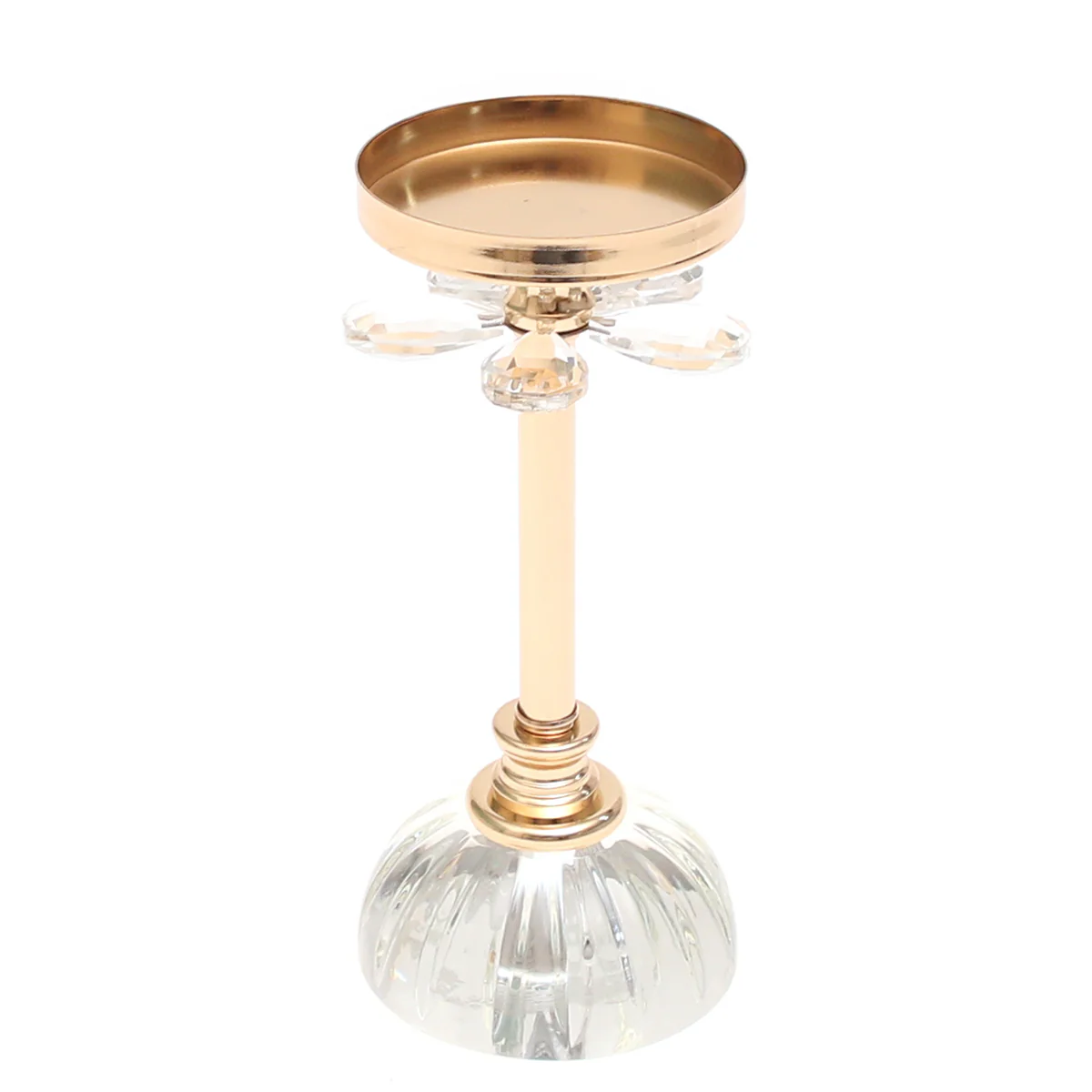 Glass Base Pillar Candle Holder – Medium