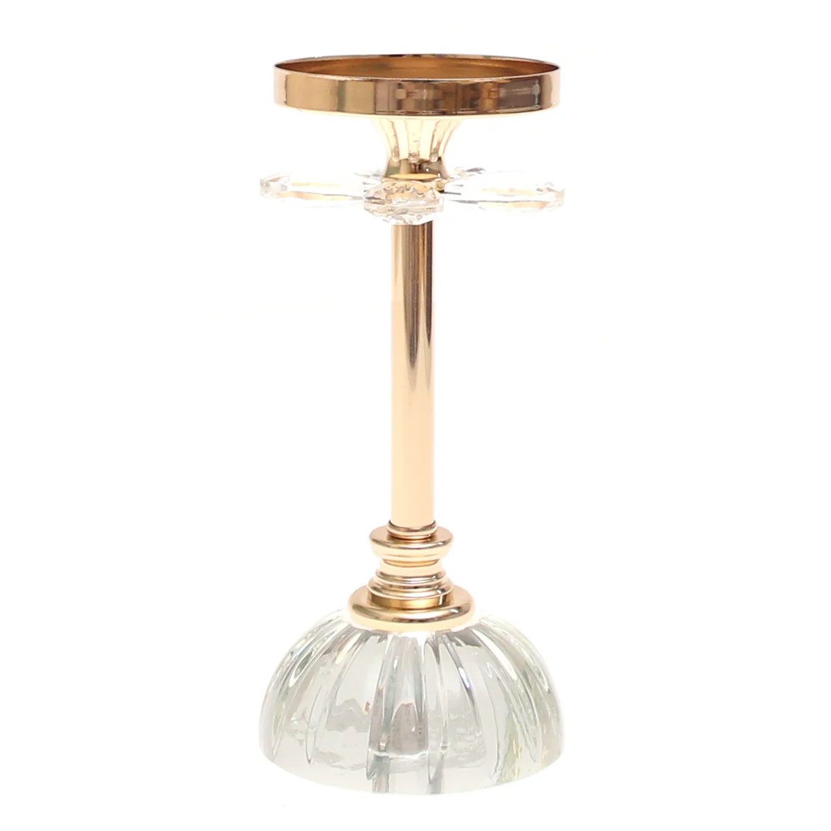 Glass Base Pillar Candle Holder – Medium - Image 2
