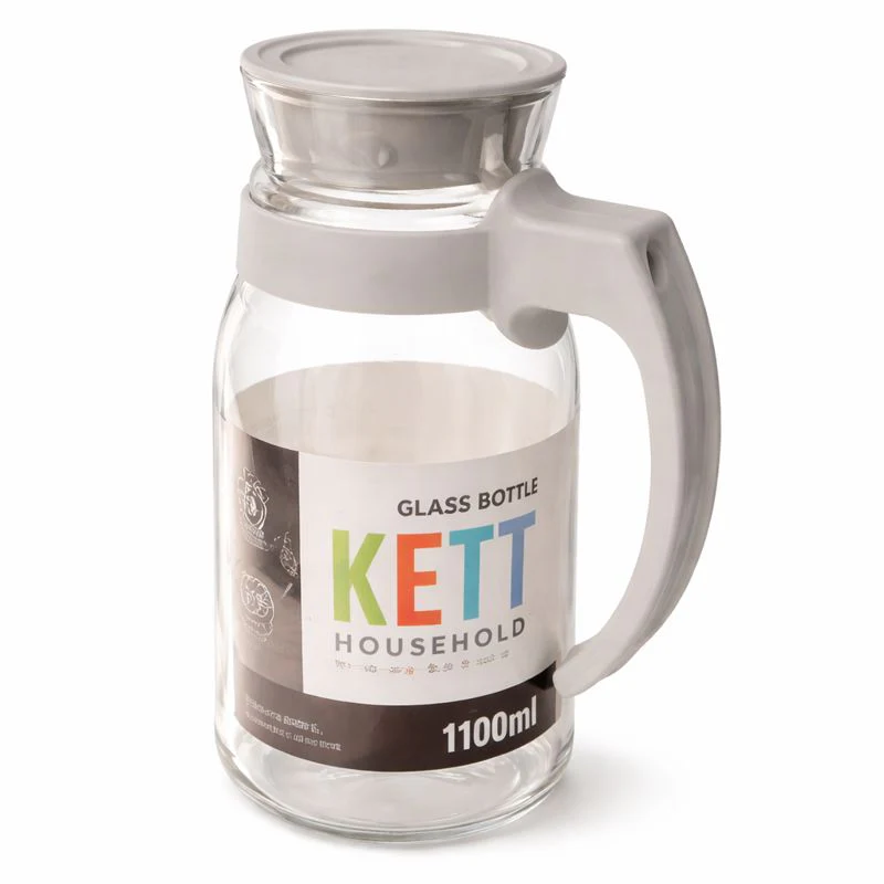 Glass Jug with Handle & Lid – Small, Medium & Large (800 ml, 1100 ml, 1400 ml) - Image 3