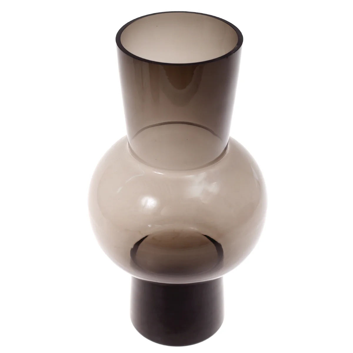 Glass Vase L Black 7.34X7.34X13Inch HY-055 - Image 2