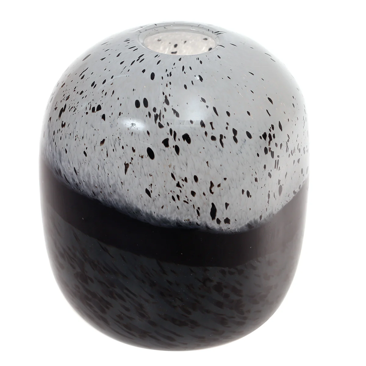 Glass Vase M Black & Grey 7.5X7.5X9Inch HY-005 - Image 2