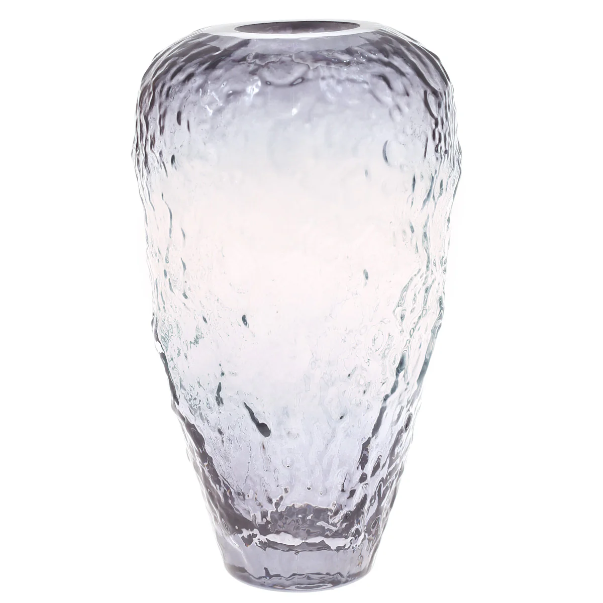 Glass Vase M Grey 5.5X5.5X9Inch HY-018 - Image 2