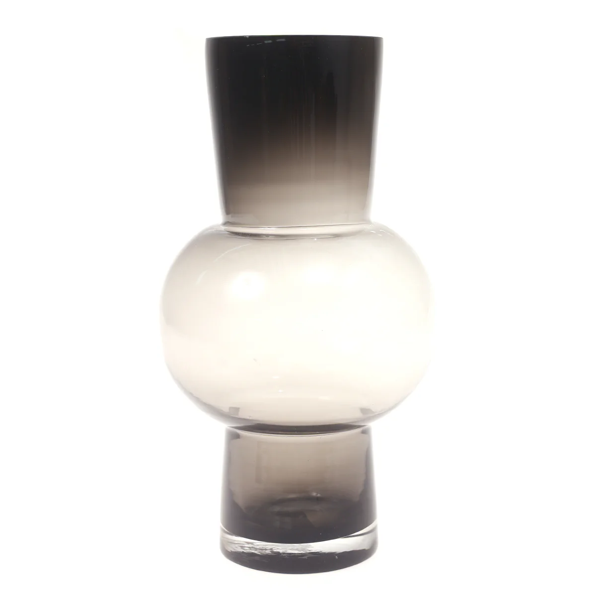 Glass Vase S Black 6.17X6.17X11Inch HY-054 - Image 2