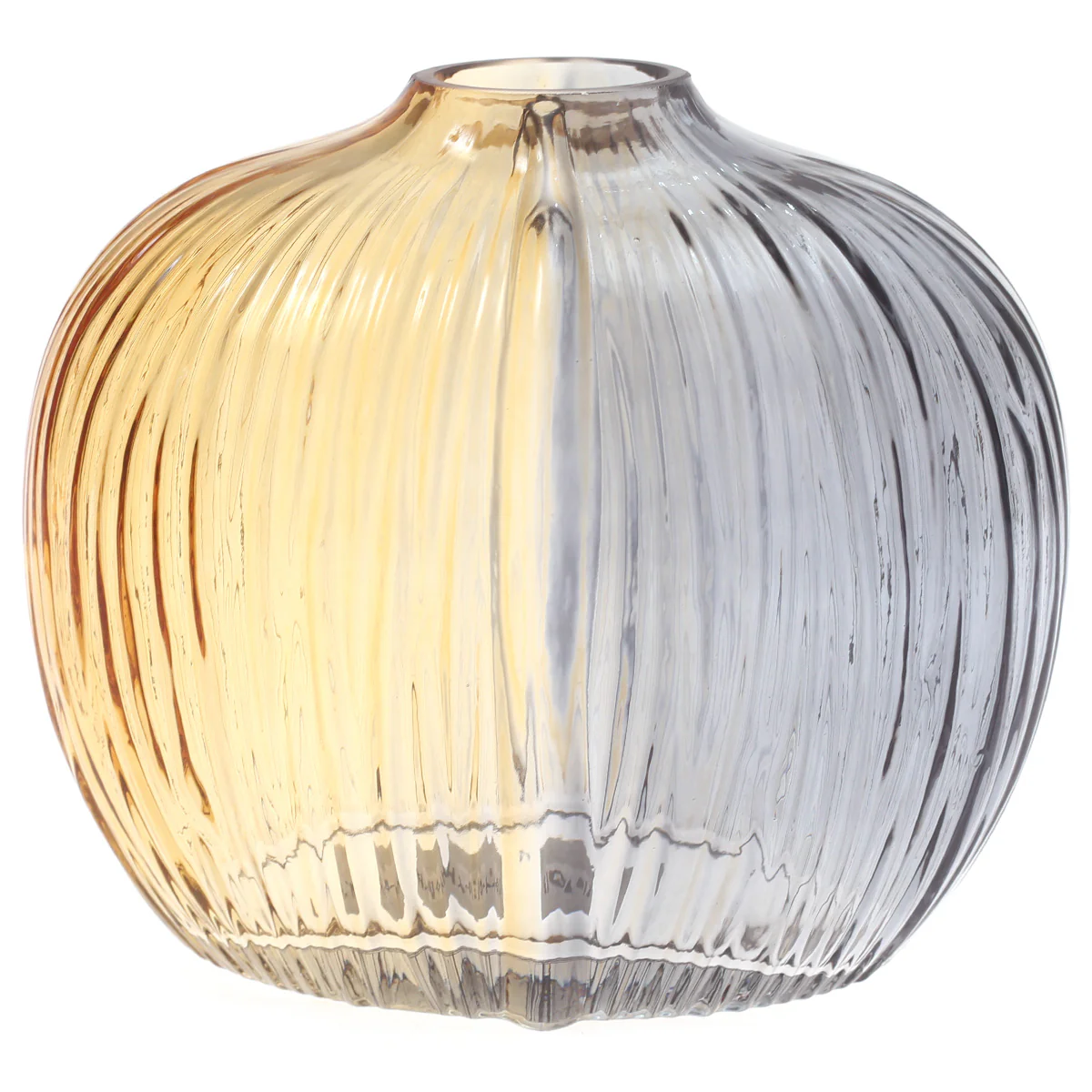 Glass Vase S Black & Gold 10.5X4X9Inch HY-013 - Image 2