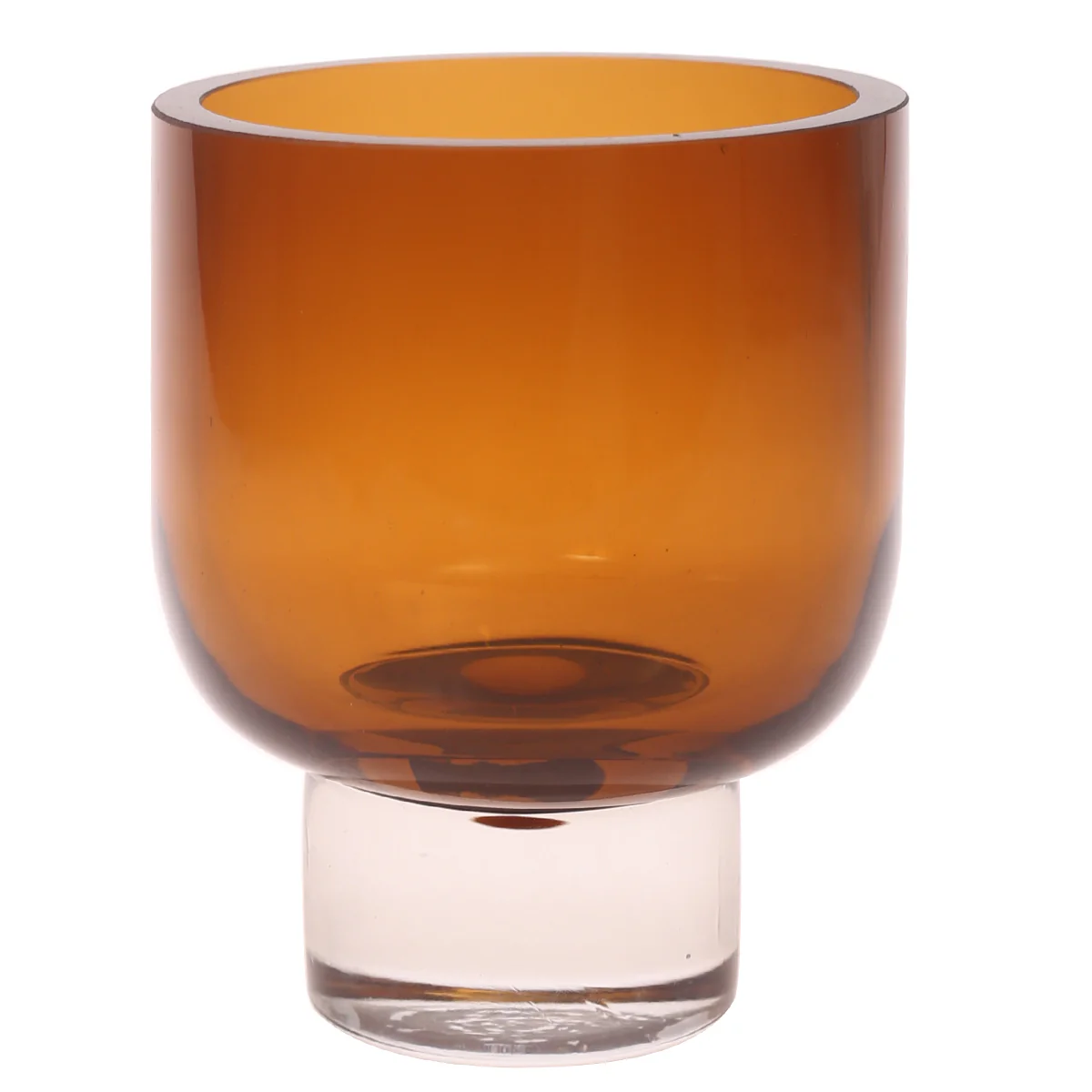 Glass Vase S Brown 5 X 5 X 6 Inch HJM-011 - Image 2