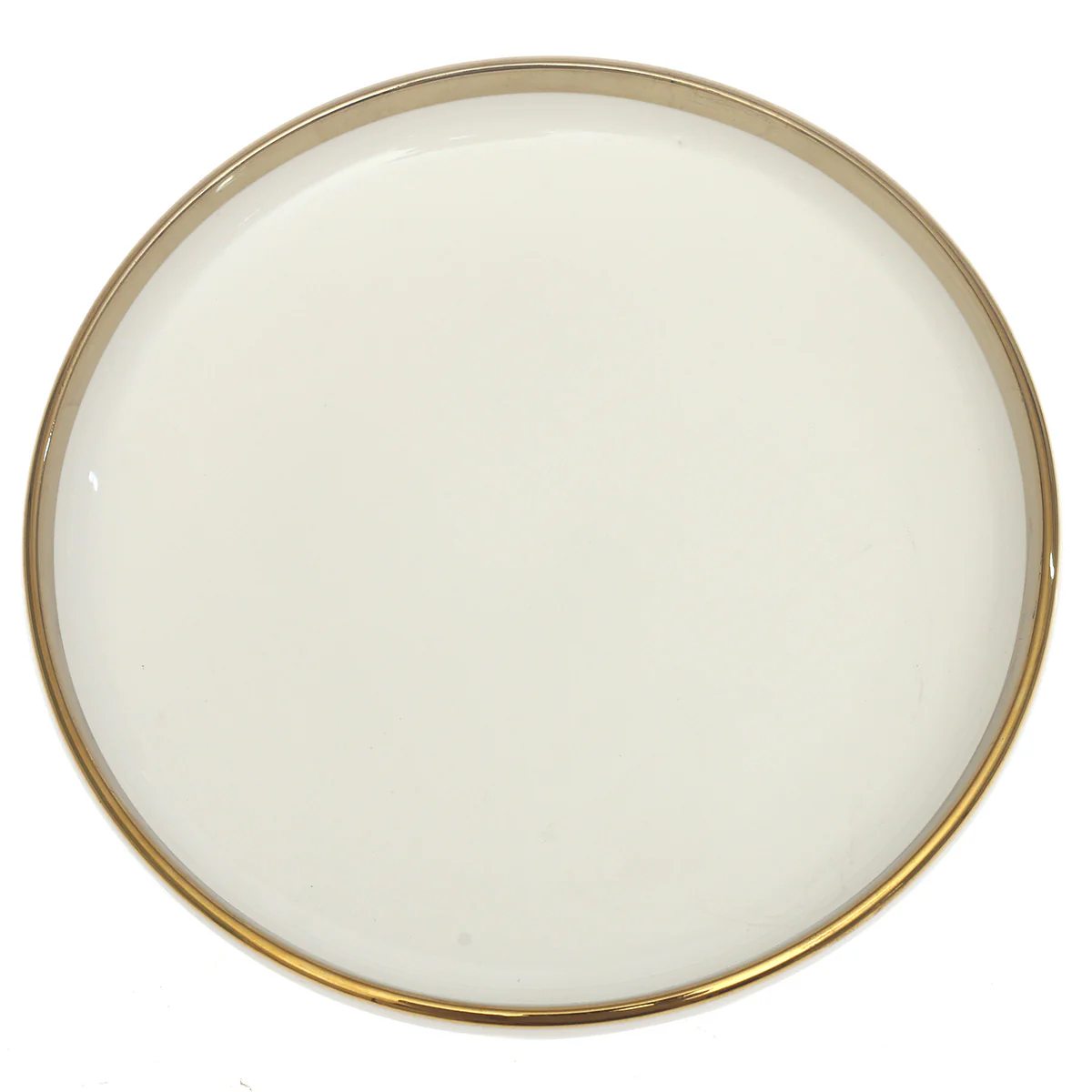 Gold Rim Deep Plate 10 Inch – Elegant White Ceramic Serving Plate - Image 2